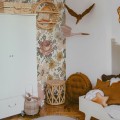tapeta-botaniczna-kwiaty-vintage-sciana