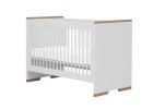 Łóżeczko niemowlęce Snap - białe, 60x120 cm