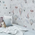 tapeta-dziecieca-balony-statki-chmurki-detal