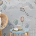 tapeta-dziecieca-balony-chmurki-pokoj-dziecka
