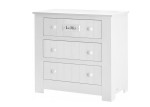 Komoda dziecięca trzy szufladowa Marsylia - biała, szer. 100 cm