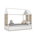 Łóżko domek 90x200 cm Tutu White Bami