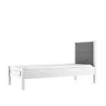 Drewniane Łóżko 2 90x200 cm tapicerowany zagłówek Maxime Bami Różne Kolory