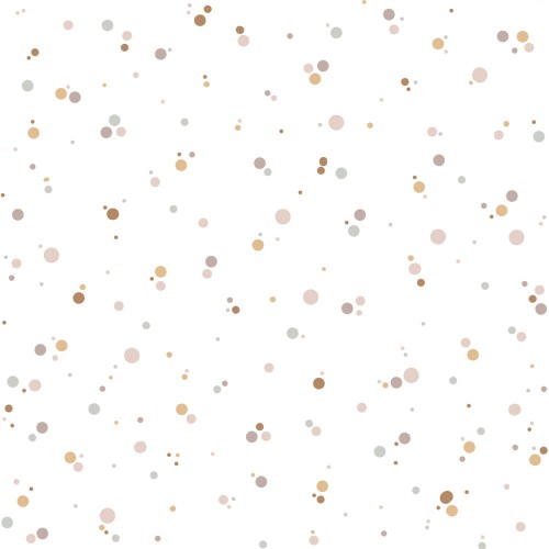 tapeta-dziecieca-kropki-cynamonowo-rozowe-wzor