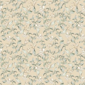 Tapeta dziecięca w lilie na beżowym tle