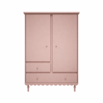 Szafa dziecięca 2-drzwiowa Babushka - różowa, szer. 104 cm