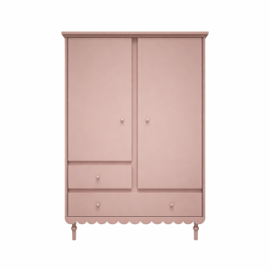 Szafa dziecięca 2-drzwiowa Babushka - różowa, szer. 104 cm