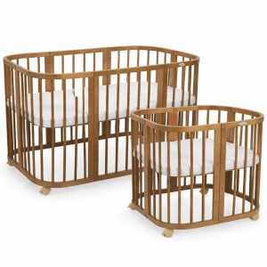 Łóżeczko niemowlęce 7w1 z materacem - vintage, szer. 77,5 cm