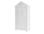 Szafa dziecięca 2-drzwiowa wysoka Marsylia - biała, szer. 107,5 cm