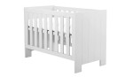 Łóżeczko niemowlęce Calmo - białe, 60x120 cm