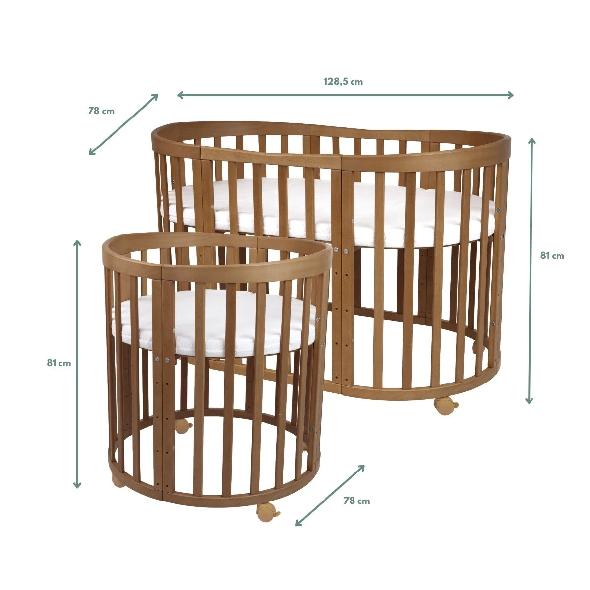 Wymiary łóżeczka dziecięcego 7w1
