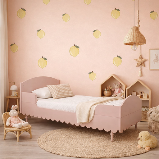 Różowe łóżko do pokoju dziewczynki